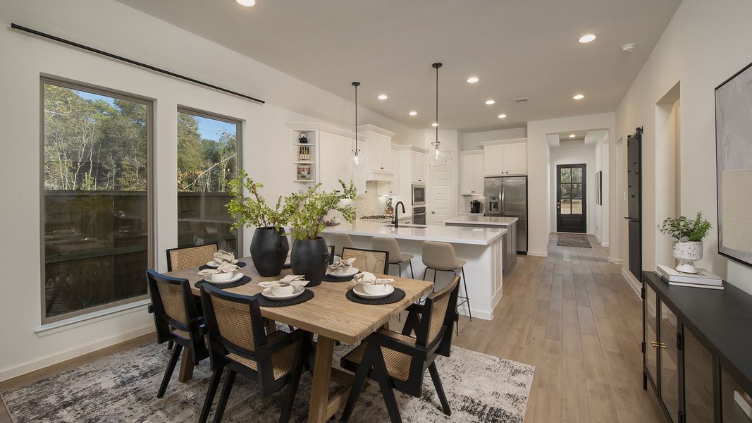 Furnished interior view inside a new home in The Groves 45', Humble (Image 6).