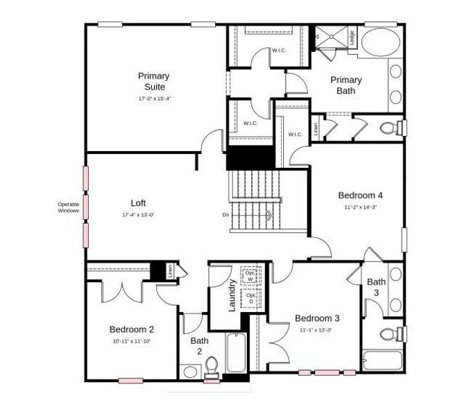 Additional highlights include: first floor guest suite, gas fireplace, covered outdoor living, additional windows.