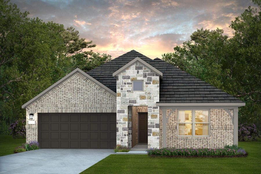 Representative exterior photo of a completed home built from the Bell by Pulte Homes in Corley Farms, Boerne, TX (Image 6).