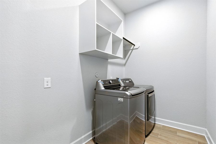 Laundry is located off the entry hallway - between office and kitchen. Laundry is located off the entry hallway - between office and kitchen.