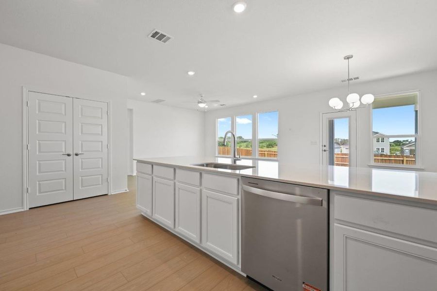 Furnished interior view inside a new home in Watermill-Classic Collection, Uhland (Image 9).