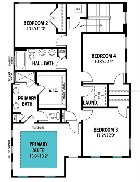 2D floor plan layout of this home in Celebration - Island Village, Celebration, FL (Image 5).