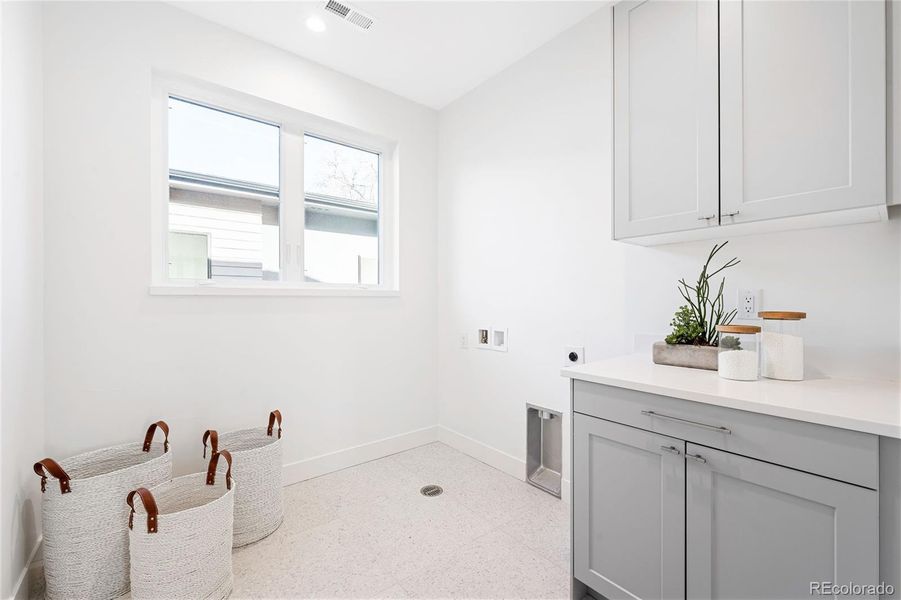 Laundry room on upper level