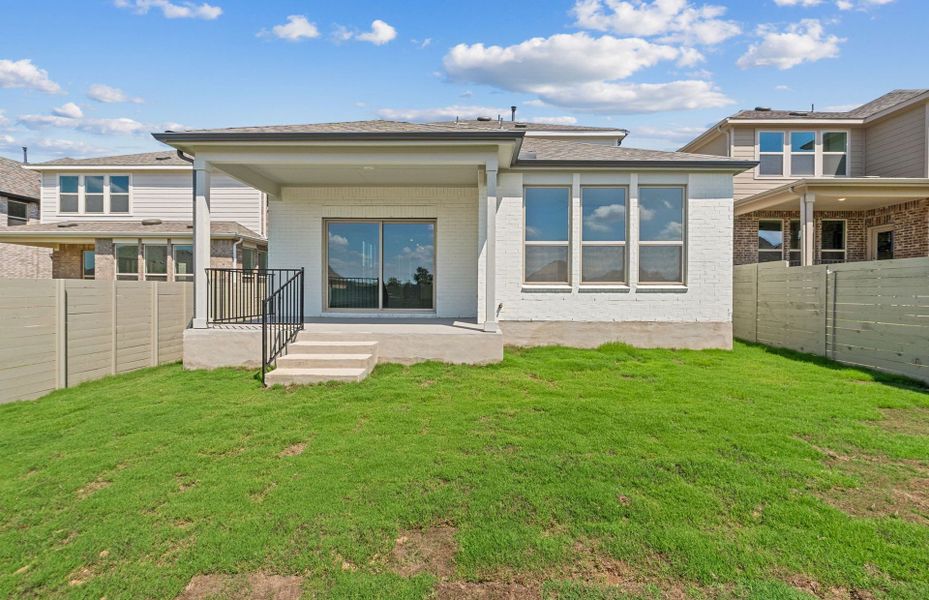 Exterior details and patio area of a home in Wolf Ranch, Georgetown (Image 3).