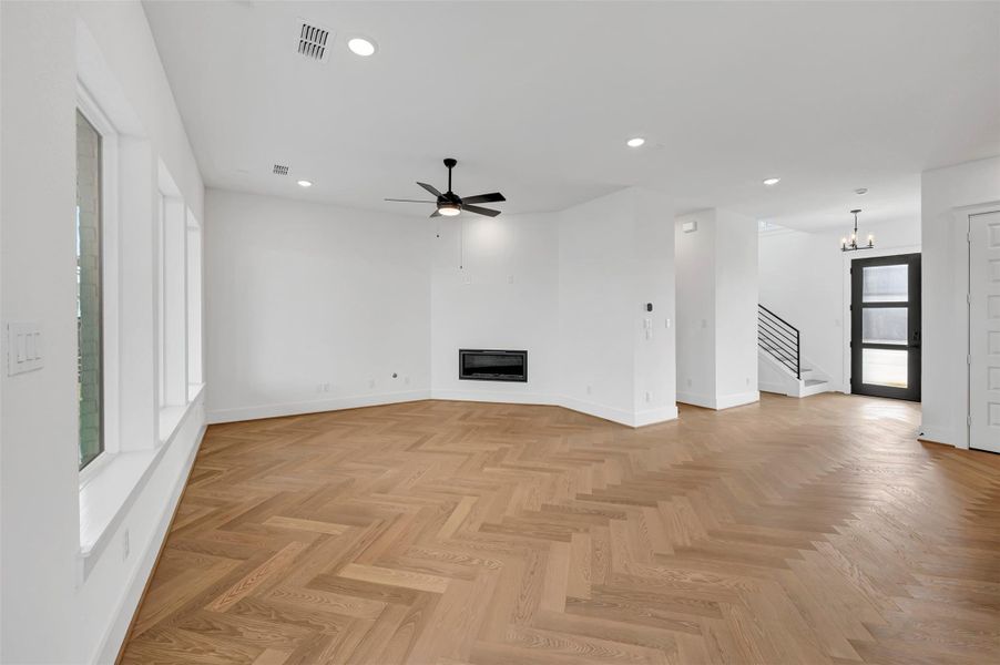 Spacious, unfurnished interior of a new home in Easthaven at Bridgeland Central - Horizon Collection, Cypress (Image 22).