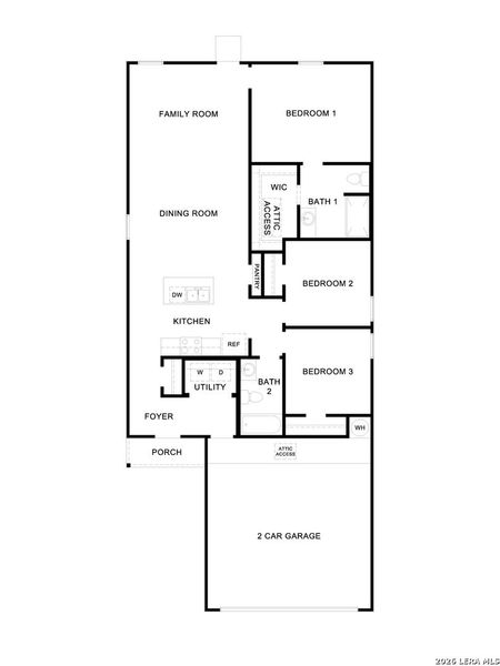 2D floor plan layout of this home in Bollinger, Maxwell, TX (Image 3).