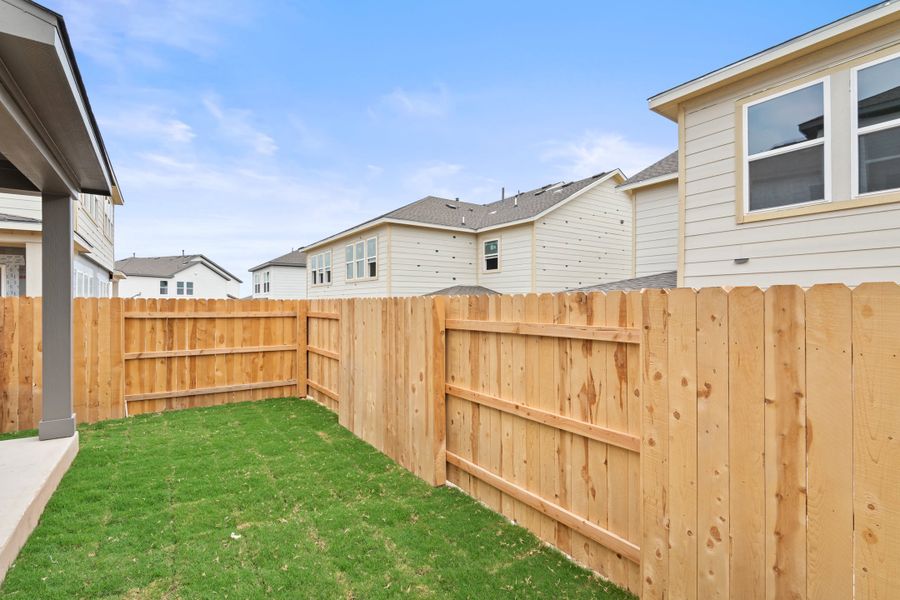 Exterior details and patio area of a home in Park Central, Georgetown (Image 30).