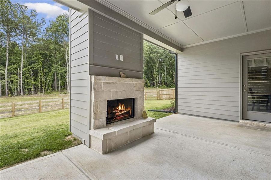 Exterior details and patio area of a home in , Winder (Image 4). Exterior details and patio area of a home in , Winder (Image 4).