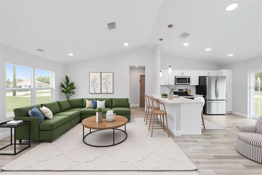 Furnished interior view inside a new home in , Dunnellon (Image 12).