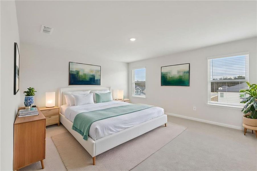 Furnished interior view inside a new home in Parkside at Grayson, Grayson (Image 16).