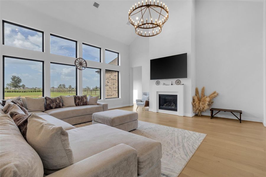 open-concept living room perfect for entertaining.