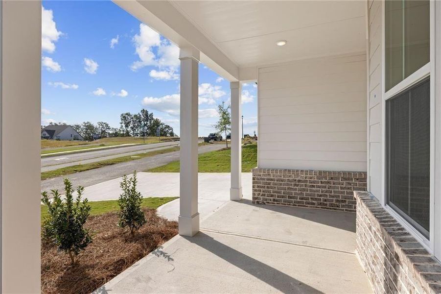 Exterior details and patio area of a home in The Estates at Gainesville Township, Gainesville (Image 31).