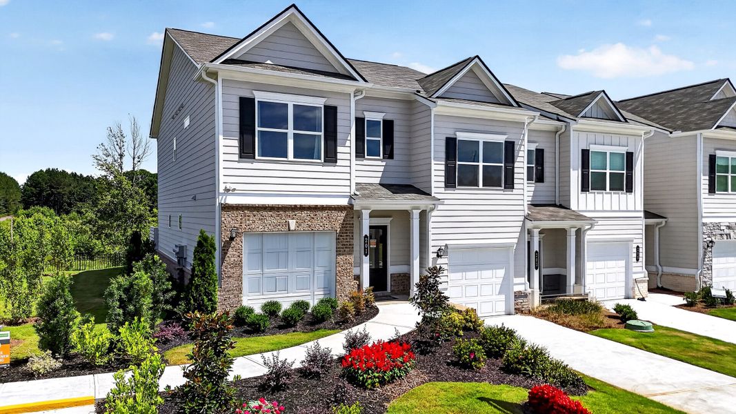 Front exterior of a new home in Fairington, Cartersville, GA, highlighting curb appeal (Image 1). Front exterior of a new home in Fairington, Cartersville, GA, highlighting curb appeal (Image 1).