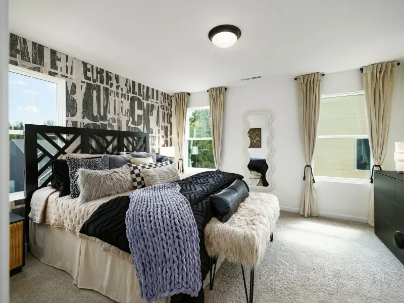 Furnished interior view inside a new home in Dukes Ridge, Charlotte (Image 12).