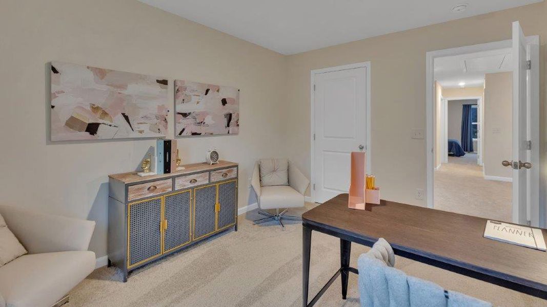 Furnished interior view inside a new home in The Hideaway at Fox Meadows, Bluff City (Image 18).
