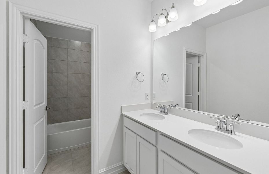 Furnished interior view inside a new home in Whitewing Trails, Princeton (Image 5).