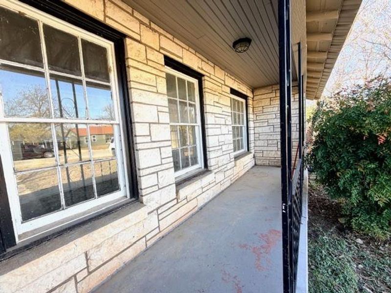 Exterior details and patio area of a home in , Brownwood (Image 11). Exterior details and patio area of a home in , Brownwood (Image 11).
