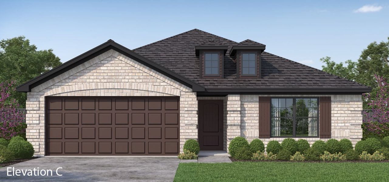 Front exterior of a new home in Fox Landing, Caddo Mills, TX, highlighting curb appeal (Image 22). Front exterior of a new home in Fox Landing, Caddo Mills, TX, highlighting curb appeal (Image 22).