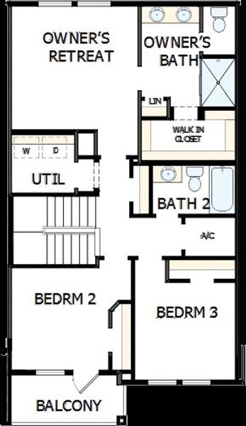 2D floor plan layout of this home in Seven Pines 24' Rear Entry Townhomes, Jacksonville, FL (Image 3). 2D floor plan layout of this home in Seven Pines 24' Rear Entry Townhomes, Jacksonville, FL (Image 3).