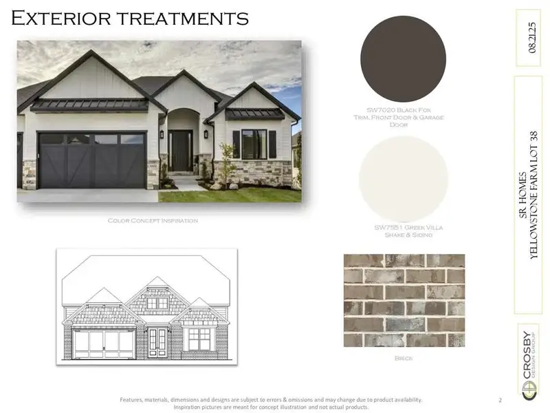 Sample of building materials used in homes in Yellowstone Farms, Cumming (Image 5).