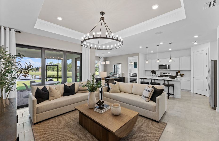 Furnished interior view inside a new home in The Strand at Cedar Grove, North Port (Image 13).