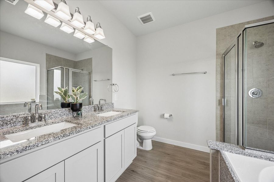 Furnished interior view inside a new home in Sierra Vista, Iowa Colony (Image 6).