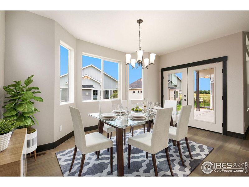 Dining Room with Upgraded Bay Window