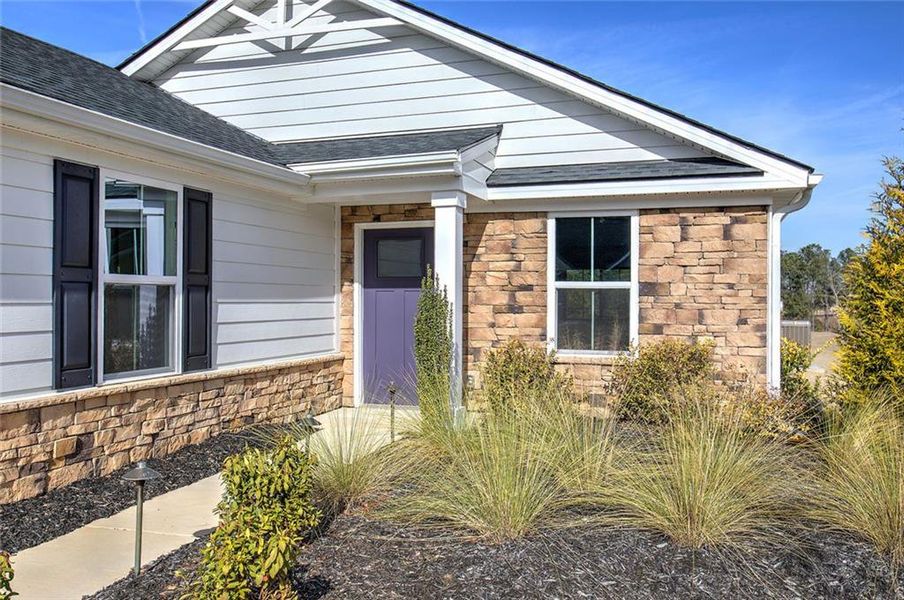 Exterior details and patio area of a home in Serenity 55+, Dallas (Image 3).