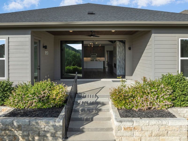 Exterior details and patio area of a home in Anthem, Kyle (Image 22).