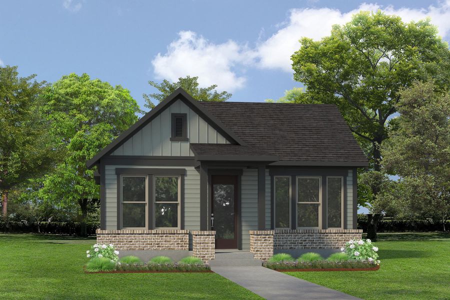 Representative exterior photo of a completed home built from the The Belville by David Weekley Homes in Two Step Farm 42', Montgomery, TX (Image 2). Representative exterior photo of a completed home built from the The Belville by David Weekley Homes in Two Step Farm 42', Montgomery, TX (Image 2).