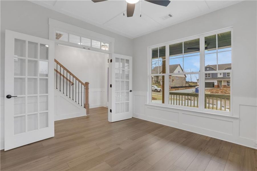 Spacious, unfurnished interior of a new home in Cambridge, Flowery Branch (Image 37). Spacious, unfurnished interior of a new home in Cambridge, Flowery Branch (Image 37).