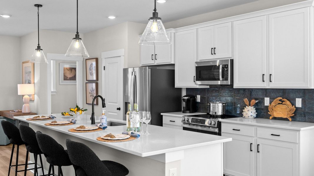 Furnished interior view inside a new home in Park Circle Townhomes, North Charleston (Image 14).