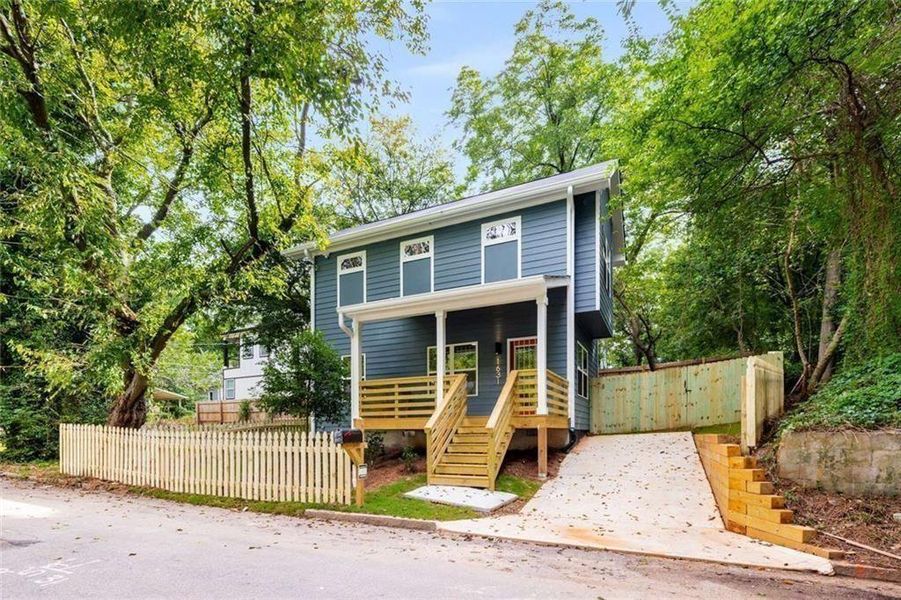 Exterior details and patio area of a home in , Atlanta (Image 16). Exterior details and patio area of a home in , Atlanta (Image 16).