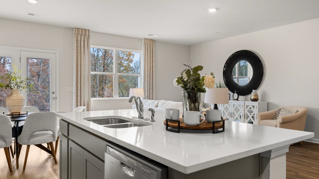 Representative furnished interior of a home built from the Salisbury by D.R. Horton in Echo Glen, Stockbridge (Image 6).