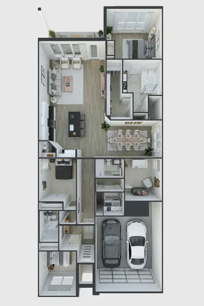 2D floor plan layout for the Kinglet by Tri Pointe Homes in Jubilee 50′, Hockley, TX (Image 4).