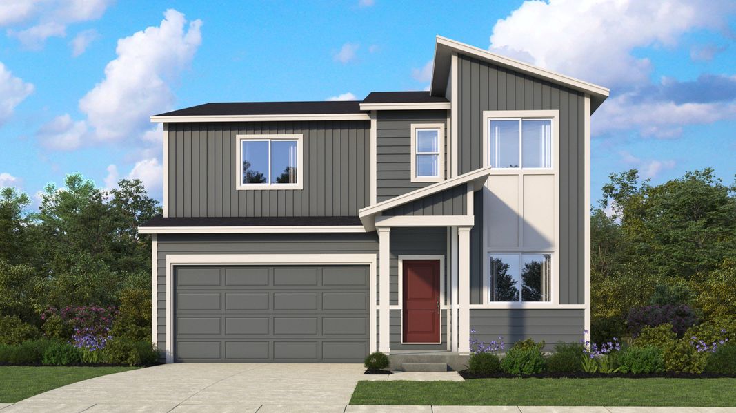 Representative exterior photo of a completed home built from the Stanza by Brightland Homes in Granary, Johnstown, CO (Image 6).
