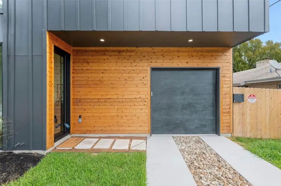 Exterior details and patio area of a home in , Austin (Image 2). Exterior details and patio area of a home in , Austin (Image 2).