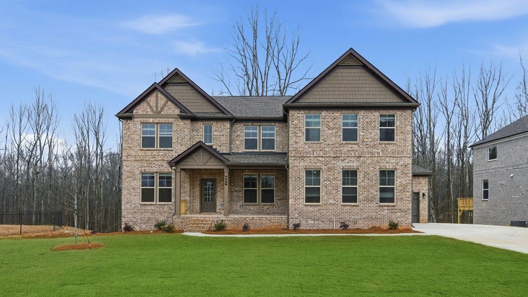 Representative exterior photo of a completed home built from the Clarity by DRB Homes in Trinity Park, McDonough, GA (Image 21).