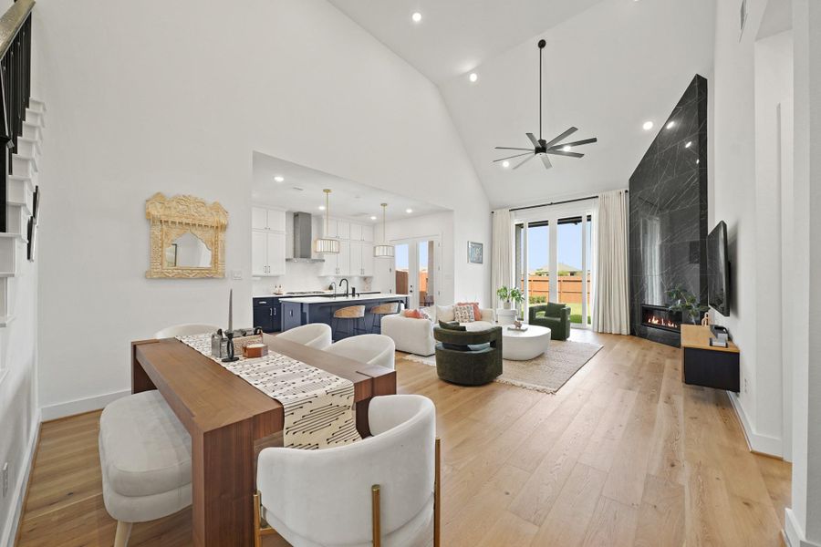 Furnished interior view inside a new home in Sienna, Missouri City (Image 8). Furnished interior view inside a new home in Sienna, Missouri City (Image 8).