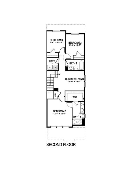 2D floor plan layout of this home in Settlers Crossing, Commerce City, CO (Image 3).