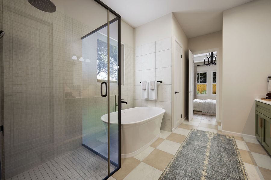 Representative furnished interior of a home built from the The Aster by David Weekley Homes in Mustang Lakes, Celina (Image 3).