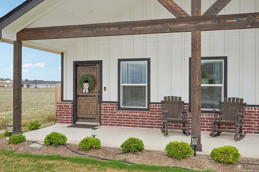 Exterior details and patio area of a home in , La Vernia (Image 26).