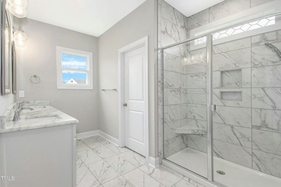 Ensuite with large walk in shower