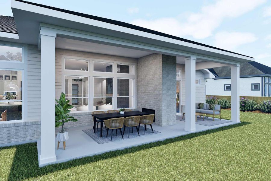 Representative exterior details of a home built from the The Alabaster by David Weekley Homes in Lakeview - Estate Collection, Waller (Image 4). Representative exterior details of a home built from the The Alabaster by David Weekley Homes in Lakeview - Estate Collection, Waller (Image 4).