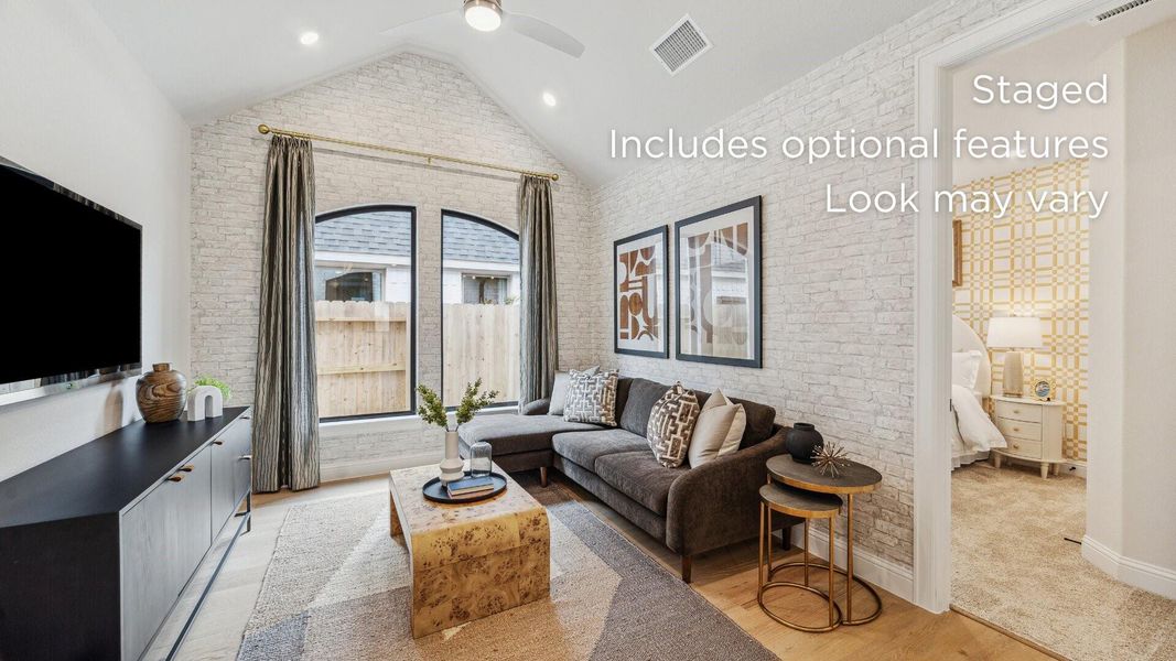 Furnished interior view inside a new home in Woodhavyn 50', Magnolia (Image 11).