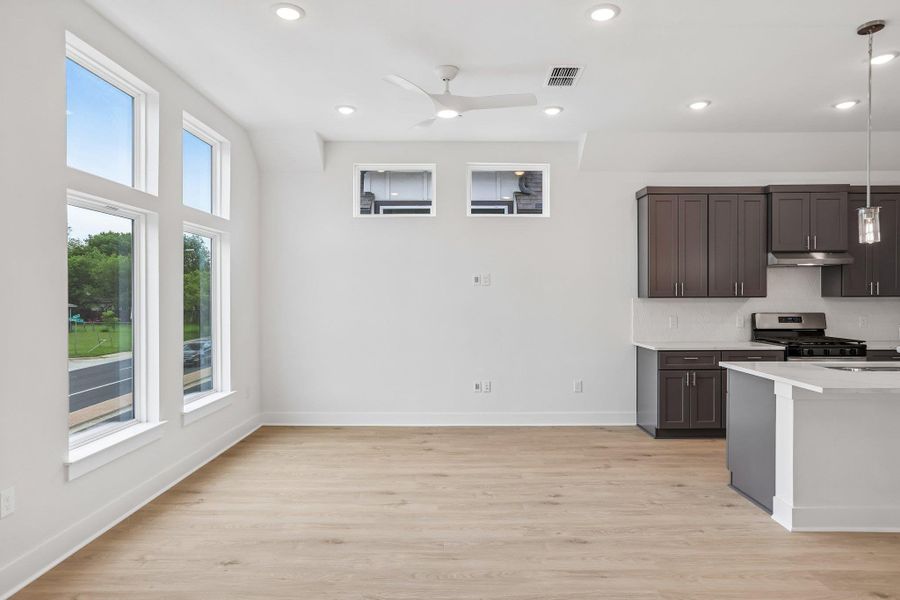 There's plenty of room to add a dining area off the living room.
