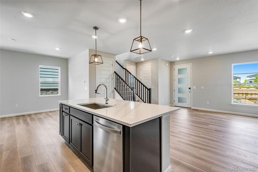 Furnished interior view inside a new home in Crescendo at The Aurora Highlands, Aurora (Image 14).