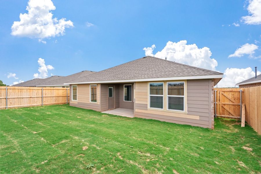Representative exterior details of a home built from the TAYLOR by D.R. Horton in Faculty Row, Abilene (Image 5).