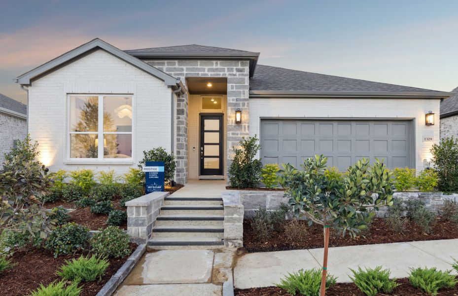 The Prestige, a one-story home with 2-car garage