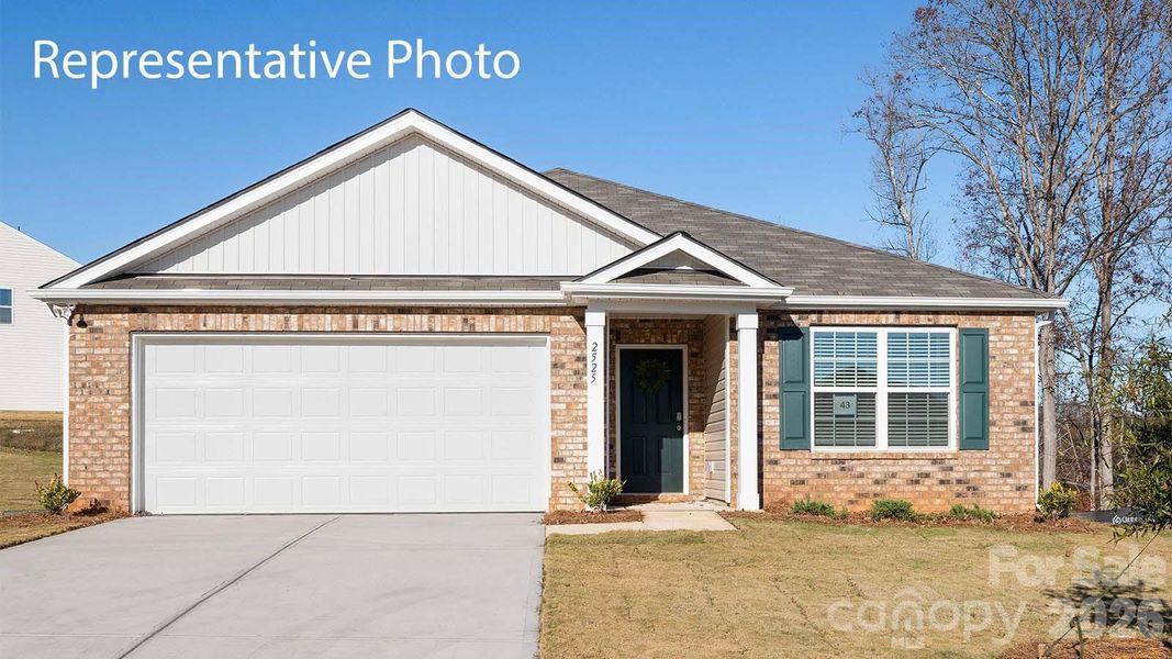 Front exterior of a new home in Woodhaven at Chester, Chester, SC, highlighting curb appeal (Image 1). Front exterior of a new home in Woodhaven at Chester, Chester, SC, highlighting curb appeal (Image 1).